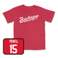 Red Men's Ice Hockey Script Tee  - Noah Powell