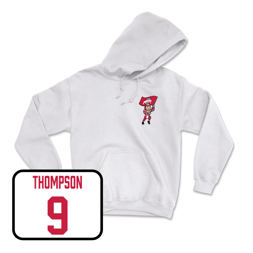 Men's Ice Hockey White Brutus Hoodie  - Riley Thompson