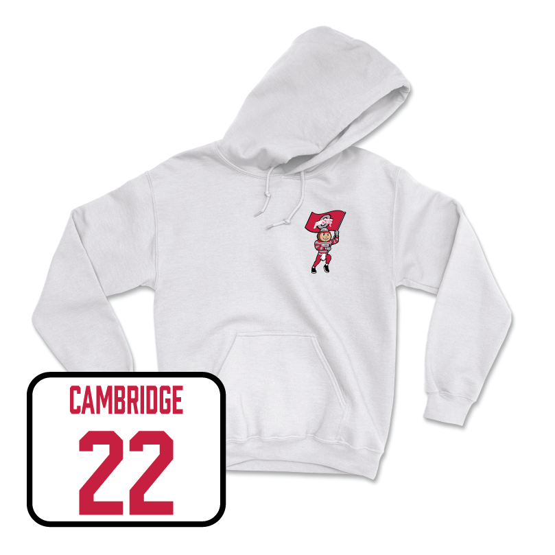 Women's Basketball White Brutus Hoodie  - Jaloni Cambridge