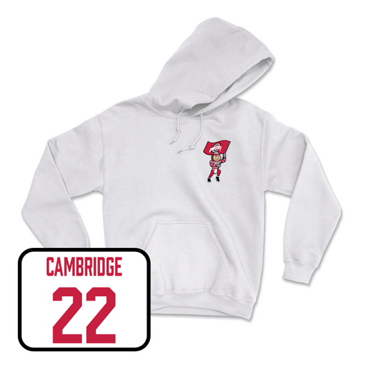 Women's Basketball White Brutus Hoodie  - Jaloni Cambridge