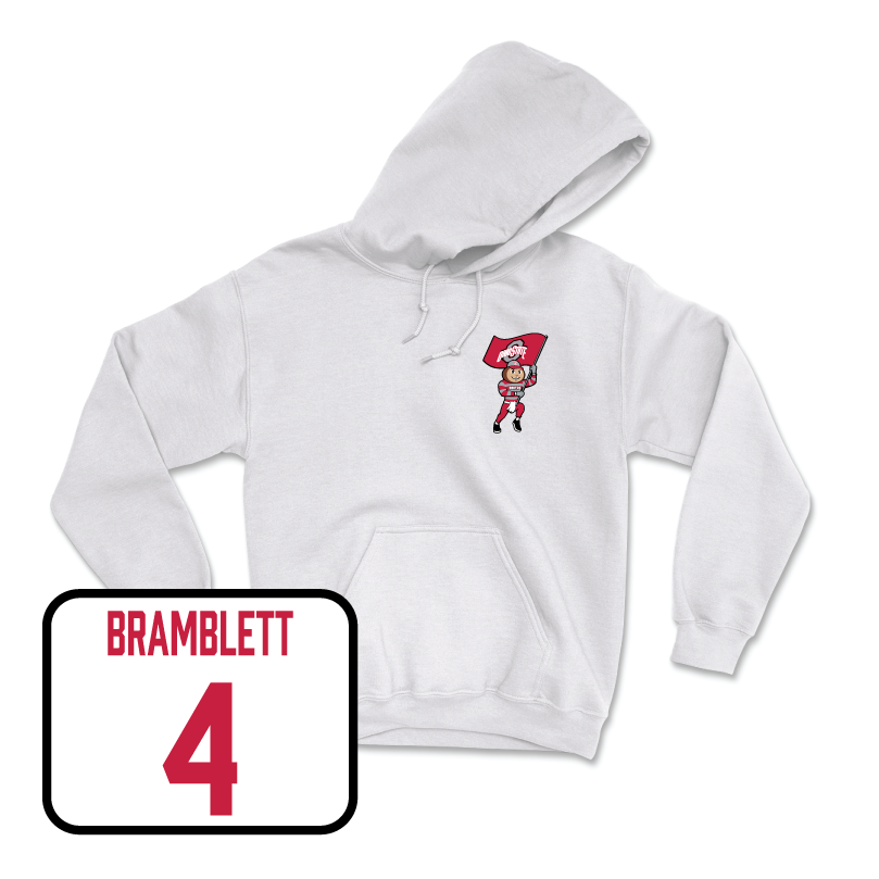 Women's Soccer White Brutus Hoodie  - Ava Bramblett