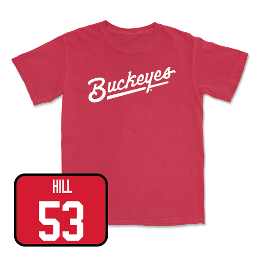 Red Baseball Script Tee  - Spencer Hill