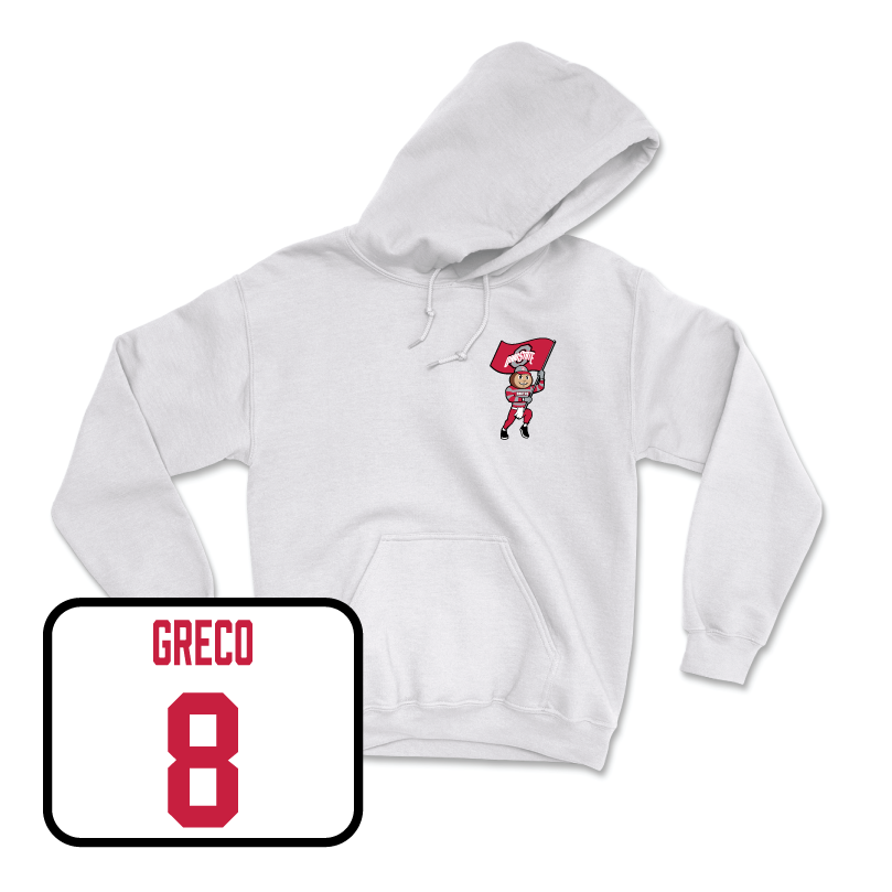 Women's Soccer White Brutus Hoodie  - Ava Greco