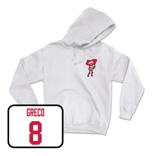 Women's Soccer White Brutus Hoodie  - Ava Greco