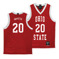 Ohio State Men's Red Basketball Jersey  - Colin White