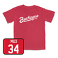 Red Football Script Tee   - Bukari Miles