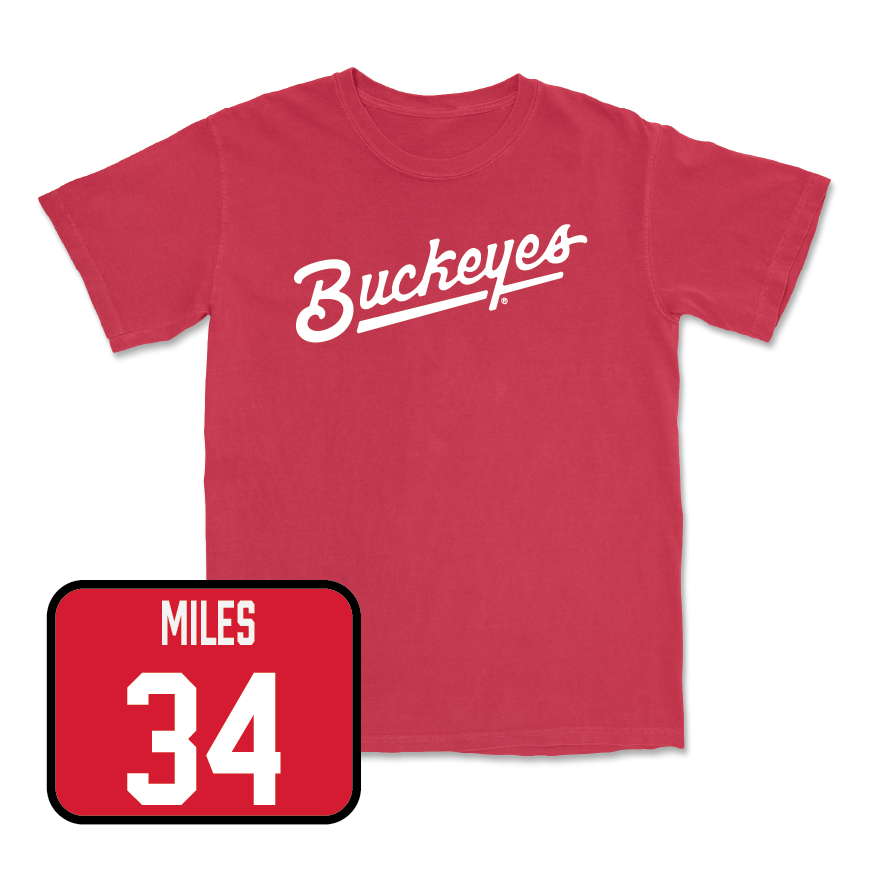 Red Football Script Tee   - Bukari Miles