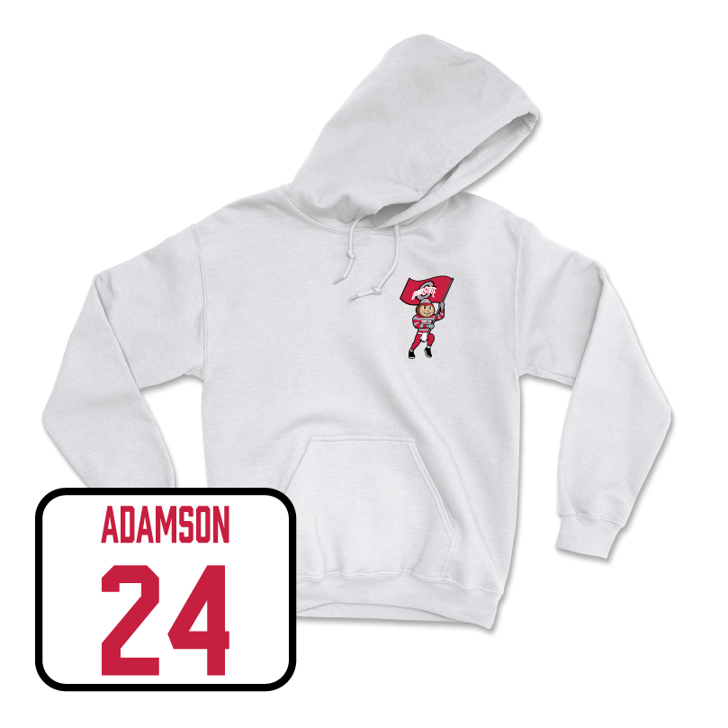 Women's Soccer White Brutus Hoodie  - Tatum Adamson