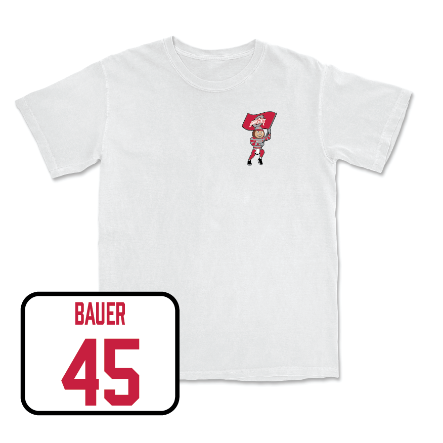 Baseball White Brutus Comfort Colors Tee  - Douglas Bauer