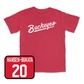 Red Men's Ice Hockey Script Tee  - Aiden Hansen-Bukata