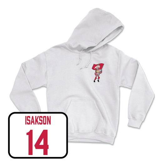 Women's Lacrosse White Brutus Hoodie  - SK Isakson