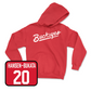 Red Men's Ice Hockey Script Hoodie  - Aiden Hansen-Bukata