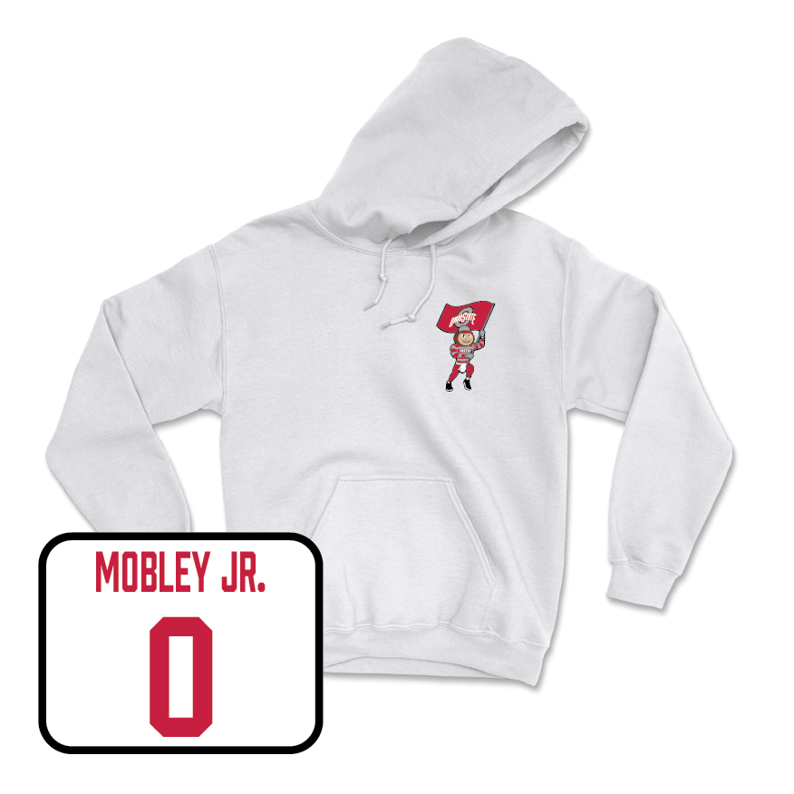 Men's Basketball White Brutus Hoodie  - John Mobley Jr.