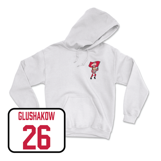 Men's Lacrosse White Brutus Hoodie  - Braden Glushakow